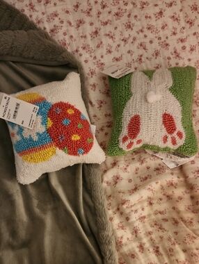Nordstrom Easter Egg and Bunny Accent Pillows in White, Green, Red, Blue, Yellow